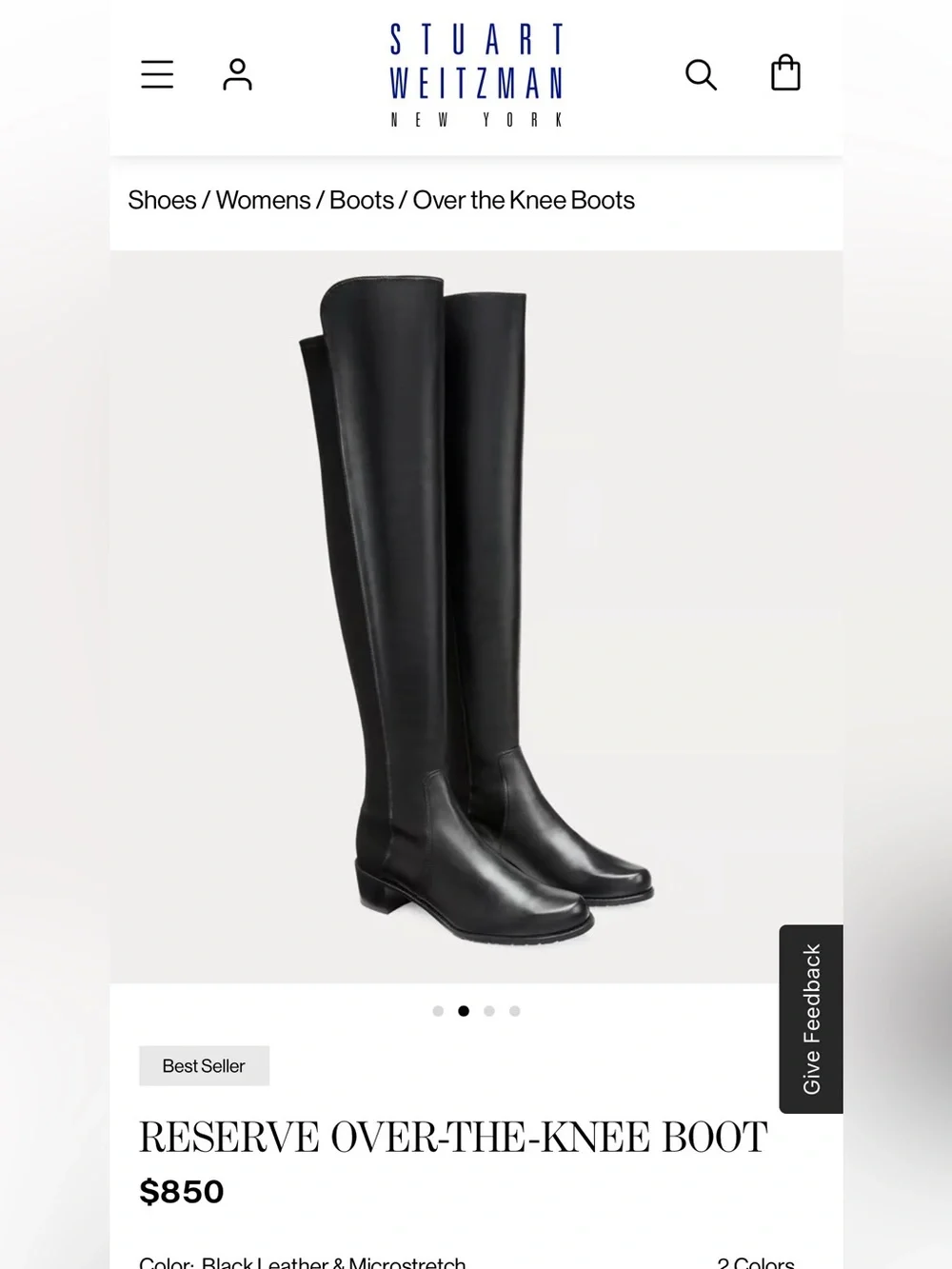Stuart Weitzman Reserve Over-The-Knee Boot - Black